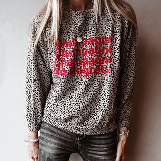 CHAMPAGNE NO REGRETS long sleeve top  *NEW*