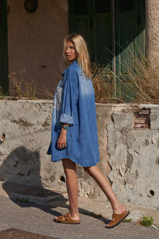 Delia denim shirt dress