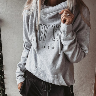 COLLEGE grey  NEW YORK Hoody