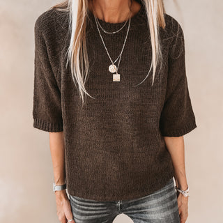 Milo taupe short sleeved jumper *NEW*