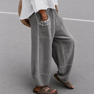 Washed grey Lyra linen joggers *NEW*