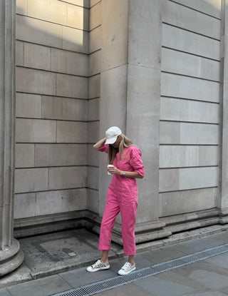Pink denim boiler suit *NEW*