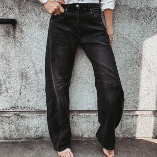 Bilbao washed dark grey barrel jeans *NEW*