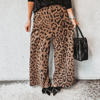 Leopard wide leg joggers *NEW*