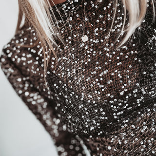 SILVER sequin mesh top *NEW*