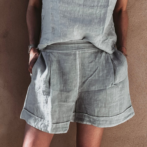 Pale blue Simona linen shorts *NEW*