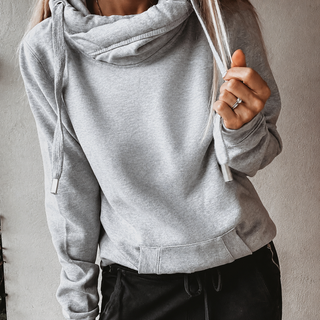 Light heather crossover grey college hoody *NEW*