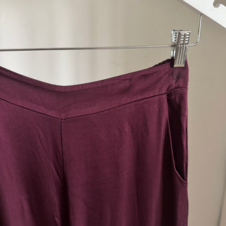 Verona BURGUNDY satin palazzos pants *NEW*