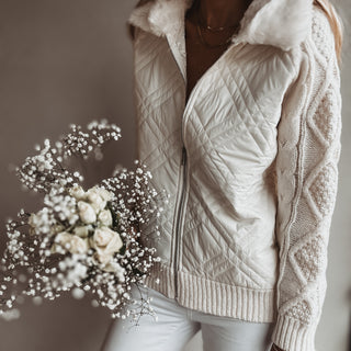 Tessa quilted VINTAGE WHITE bomber