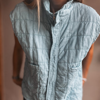 Aqua quilted gilet jacket *NEW*