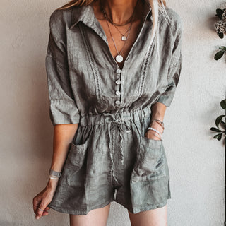 Verena light khaki playsuit *NEW*
