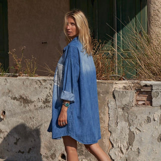 Delia denim shirt dress