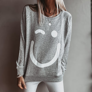 Grey Smiley sweatshirt *relaxed style* *NEW*