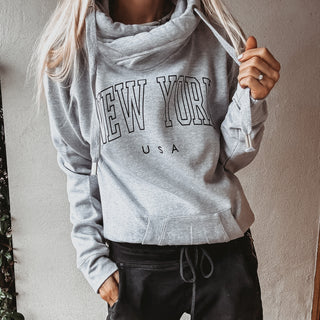 COLLEGE grey  NEW YORK Hoody