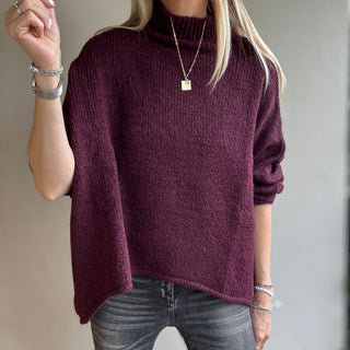 Milano BURGUNDY high neck jumper *NEW*