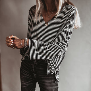 Montage V neck breton striped top *NEW*