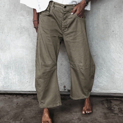 Light olive Boston barrel jeans *NEW*