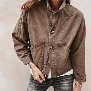 Taupe denim jacket *NEW*