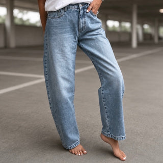 Billy stone washed blue barrel jeans *NEW*