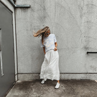 Loire linen CREAM skirt