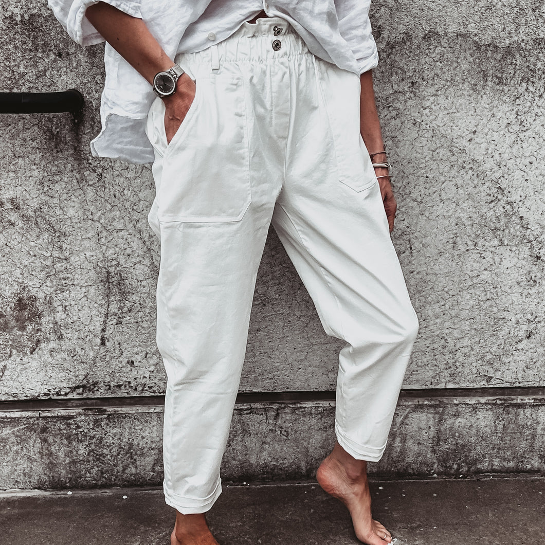 Cream Pippa paperbag jeans