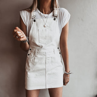 Dallas denim dungaree dress *NEW*