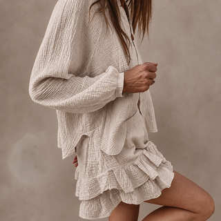 Sand Tiana two piece skirt & shirt