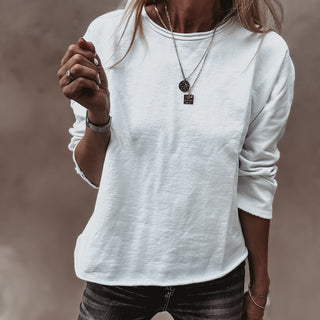 WHITE Positana super slouchy sweatshirt *NEW*