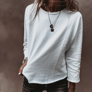 WHITE Positana super slouchy sweatshirt *NEW*