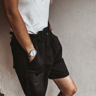 Poppy paperbag shorts BLACK *NEW*