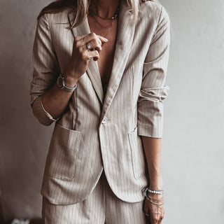 Pin stripe desert beige suit *SALE*