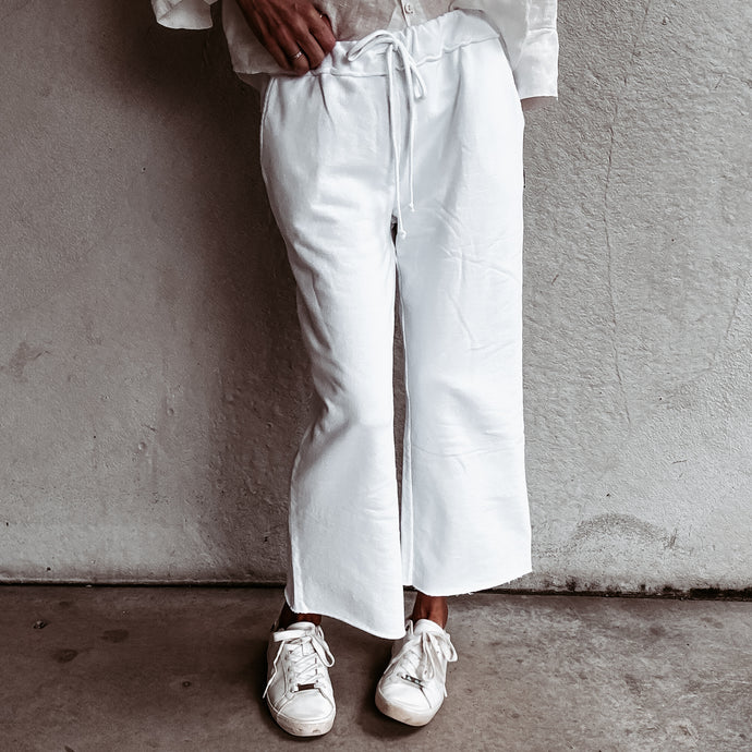 White WINNIE joggers *NEW*