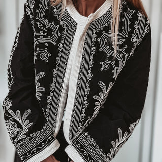 Mandarin MONOCHROME Eden quilted jacket *NEW*
