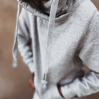 Light heather crossover grey college hoody *NEW*