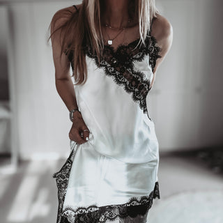 White Lia Lace asymmetric cami dress *NEW*