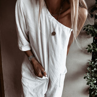 White off shoulder beach playsuit *NEW*