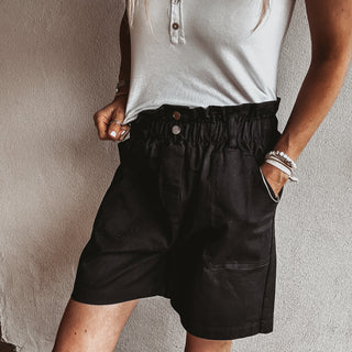Poppy paperbag shorts BLACK *NEW*