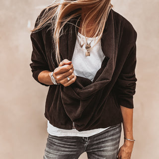 Chocolate brown cord jacket *NEW*