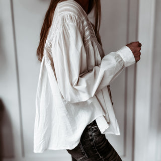 Cream Pennie pleated blouse *NEW*