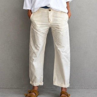 Stylish Cream chino jeans with denim waistband  *NEW*