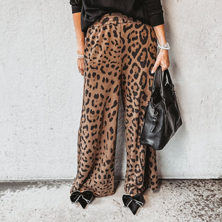 Leopard wide leg joggers *NEW*