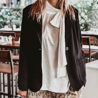 Claudia VINTAGE WHITE floaty bow blouse *NEW*