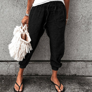 Black LINEN ULTIMATE joggers *NEW*