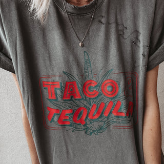 Taco charcoal vintage short sleeved sweatshirt  *NEW*