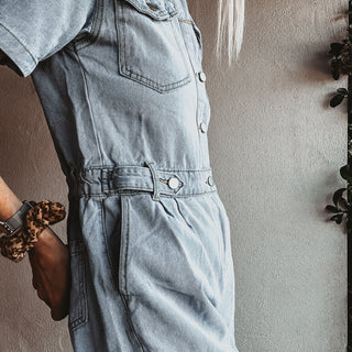 Dana denim playsuit