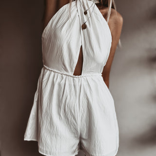 Lara Vintage white playsuit *NEW*