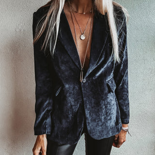 Navy Lyon velvet blazer *NEW*