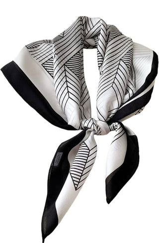 Monochrome satin bandana scarf