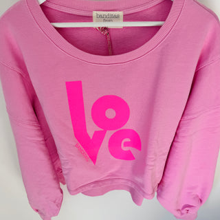 Neon pink LOVE sweatshirt *NEW*