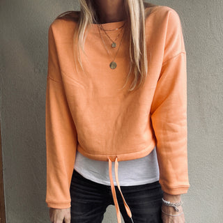 Native slightly cropped CORAL sweatshirt *relaxed style*